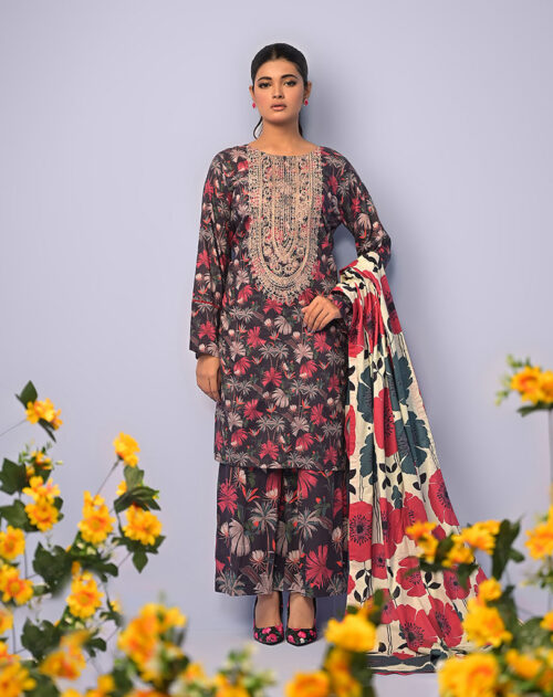 3PC LAWN UNSTITCH SUIT