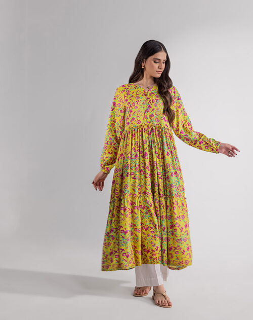 Printed Cotton Silk Maxi